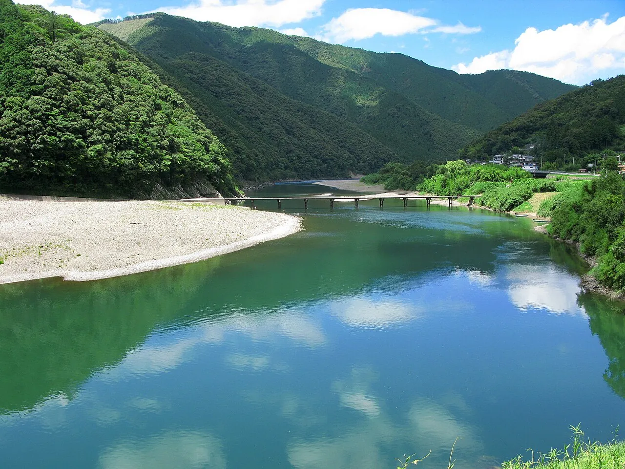 Sông Shimanto và cầu Iwama, Kōchi