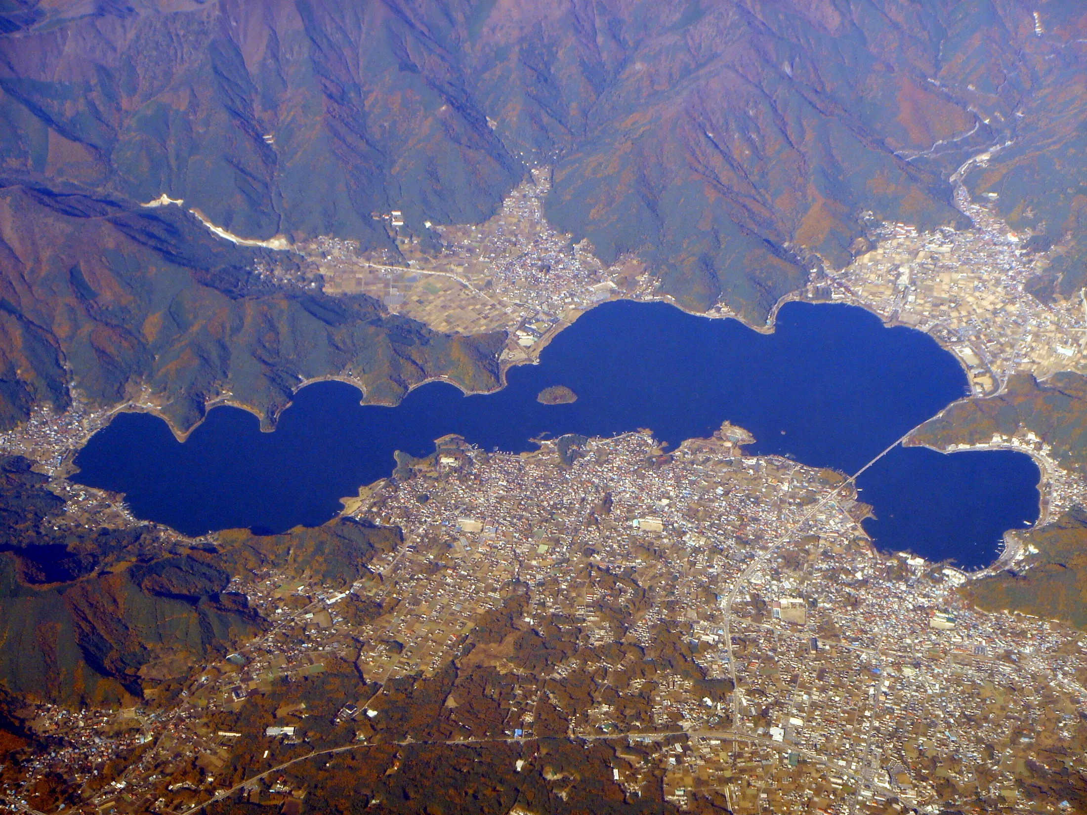 Hồ Kawaguchi nhìn từ trên cao, Yamanashi