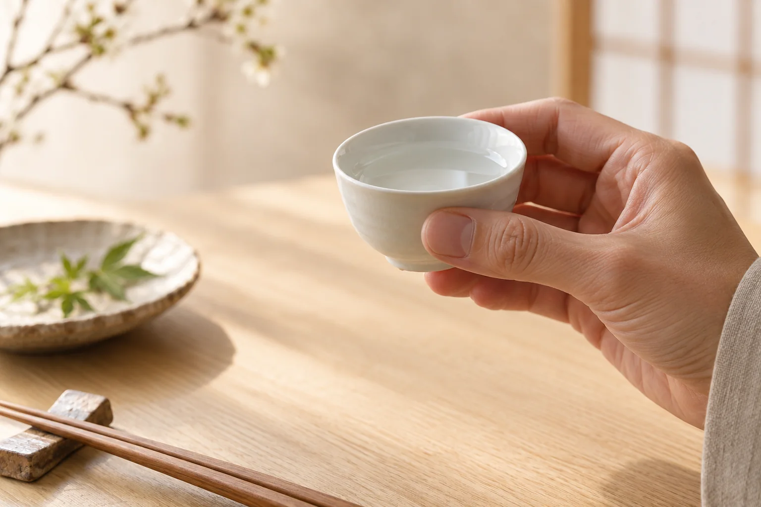 Một chén nhỏ để nhấp và cảm nhận vị sake